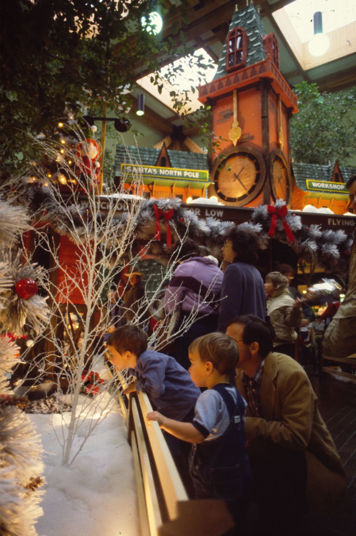 Holiday display at Rimrock Mall, 1983
